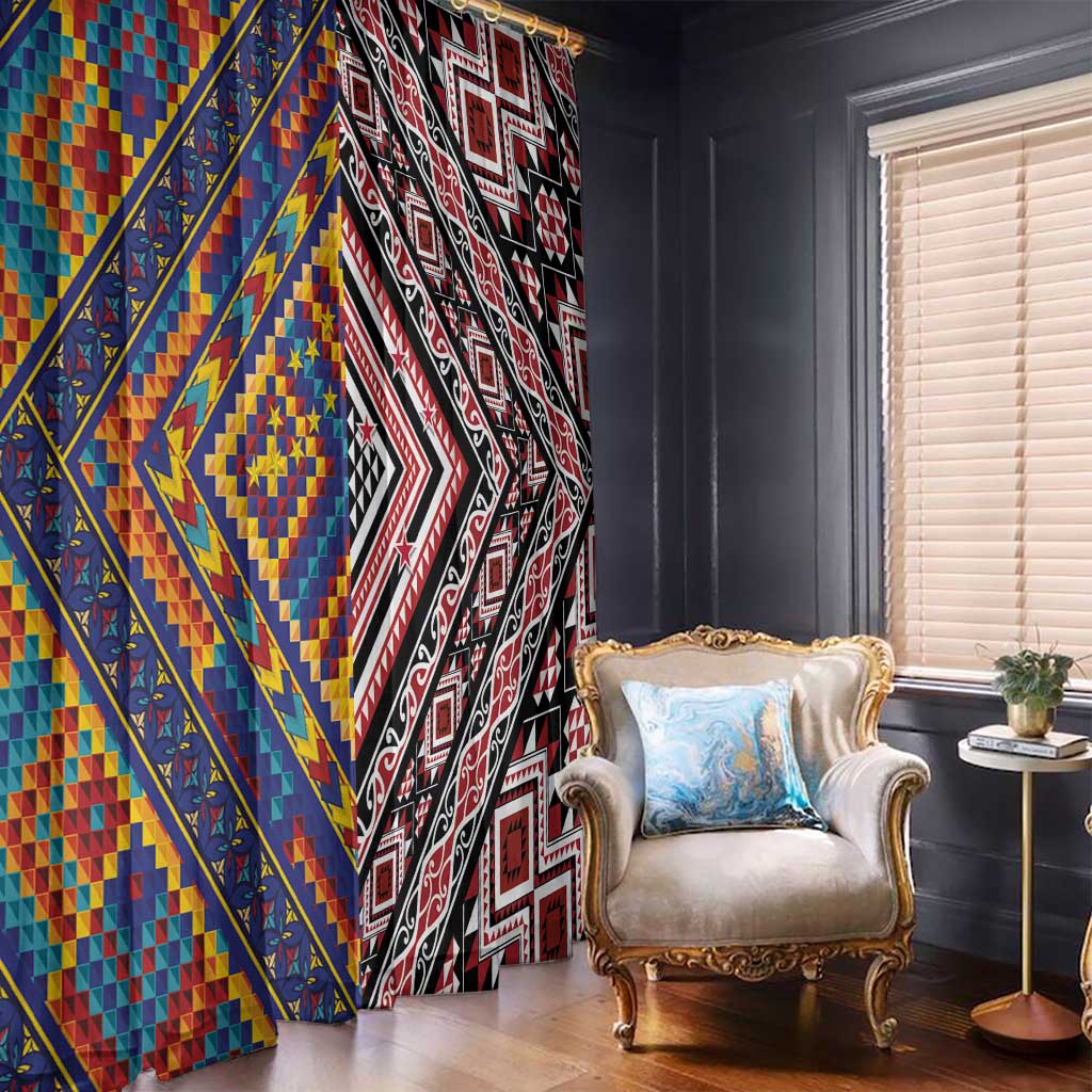 Tuvaluan and New Zealand Culture Window Curtain The Art of Kolose and Taniko - Polynesian Pride