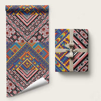 Tuvaluan and New Zealand Culture Wrapping Paper The Art of Kolose and Taniko - Polynesian Pride
