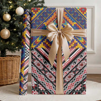 Tuvaluan and New Zealand Culture Wrapping Paper The Art of Kolose and Taniko - Polynesian Pride