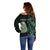 Custom New Zealand Off Shoulder Sweater Silver Fern and Hei Tiki with Papua Shell Maori Tribal LT03 - Polynesian Pride