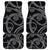 Hawaiian Kakau Art and Hisbiscus Tattoo Car Mats Tribal Pattern-Silver Style - Polynesian Pride
