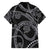 Hawaiian Kakau Art and Hisbiscus Tattoo Family Matching Tank Maxi Dress and Hawaiian Shirt Tribal Pattern-Silver Style - Polynesian Pride