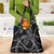 Hawaiian Kakau Art and Hisbiscus Tattoo Grocery Bag Tribal Pattern-Silver Style - Polynesian Pride