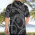 Hawaiian Kakau Art and Hisbiscus Tattoo Hawaiian Shirt Tribal Pattern-Silver Style - Polynesian Pride