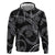 Hawaiian Kakau Art and Hisbiscus Tattoo Hoodie Tribal Pattern-Silver Style - Polynesian Pride