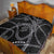 Hawaiian Kakau Art and Hisbiscus Tattoo Quilt Tribal Pattern-Silver Style - Polynesian Pride