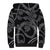 Hawaiian Kakau Art and Hisbiscus Tattoo Sherpa Hoodie Tribal Pattern-Silver Style - Polynesian Pride