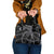 Hawaiian Kakau Art and Hisbiscus Tattoo Shoulder Handbag Tribal Pattern-Silver Style - Polynesian Pride