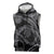 Hawaiian Kakau Art and Hisbiscus Tattoo Sleeveless Hoodie Tribal Pattern-Silver Style - Polynesian Pride
