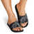 Hawaiian Kakau Art and Hisbiscus Tattoo Slide Sandals Tribal Pattern-Silver Style - Polynesian Pride