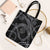 Hawaiian Kakau Art and Hisbiscus Tattoo Tote Bag Tribal Pattern-Silver Style - Polynesian Pride