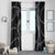 Hawaiian Kakau Art and Hisbiscus Tattoo Window Curtain Tribal Pattern-Silver Style - Polynesian Pride