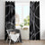 Hawaiian Kakau Art and Hisbiscus Tattoo Window Curtain Tribal Pattern-Silver Style - Polynesian Pride