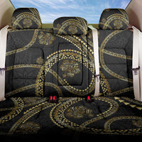 Hawaiian Kakau Art and Hisbiscus Tattoo Back Car Seat Cover Tribal Pattern-Gold Style - Polynesian Pride