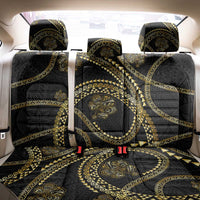 Hawaiian Kakau Art and Hisbiscus Tattoo Back Car Seat Cover Tribal Pattern-Gold Style - Polynesian Pride