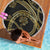 Hawaiian Kakau Art and Hisbiscus Tattoo Beach Blanket Tribal Pattern-Gold Style - Polynesian Pride
