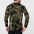 Hawaiian Kakau Art and Hisbiscus Tattoo Button Sweatshirt Tribal Pattern-Gold Style - Polynesian Pride