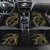 Hawaiian Kakau Art and Hisbiscus Tattoo Car Mats Tribal Pattern-Gold Style - Polynesian Pride