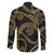 Hawaiian Kakau Art and Hisbiscus Tattoo Family Matching Mermaid Dress and Hawaiian Shirt Tribal Pattern-Gold Style - Polynesian Pride