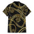 Hawaiian Kakau Art and Hisbiscus Tattoo Family Matching Summer Maxi Dress and Hawaiian Shirt Tribal Pattern-Gold Style - Polynesian Pride