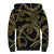 Hawaiian Kakau Art and Hisbiscus Tattoo Sherpa Hoodie Tribal Pattern-Gold Style - Polynesian Pride