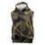 Hawaiian Kakau Art and Hisbiscus Tattoo Sleeveless Zip Hoodie Tribal Pattern-Gold Style - Polynesian Pride