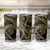 Hawaiian Kakau Art and Hisbiscus Tattoo Tumbler Cup Tribal Pattern-Gold Style - Polynesian Pride