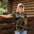 Hawaiian Kakau Art and Hisbiscus Tattoo Women Polo Shirt Tribal Pattern-Gold Style - Polynesian Pride