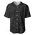 Hawaiian Kakau Art and Hisbiscus Tattoo Baseball Jersey Tribal Pattern-Black Gradient Style - Polynesian Pride