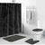 Hawaiian Kakau Art and Hisbiscus Tattoo Bathroom Set Tribal Pattern-Black Gradient Style - Polynesian Pride