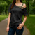 Hawaiian Kakau Art and Hisbiscus Tattoo Cross Shoulder Shirt Tribal Pattern-Black Gradient Style - Polynesian Pride