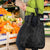Hawaiian Kakau Art and Hisbiscus Tattoo Grocery Bag Tribal Pattern-Black Gradient Style - Polynesian Pride