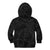 Hawaiian Kakau Art and Hisbiscus Tattoo Kid Hoodie Tribal Pattern-Black Gradient Style - Polynesian Pride