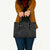 Hawaiian Kakau Art and Hisbiscus Tattoo Leather Bag Tribal Pattern-Black Gradient Style - Polynesian Pride