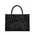 Hawaiian Kakau Art and Hisbiscus Tattoo Leather Bag Tribal Pattern-Black Gradient Style - Polynesian Pride
