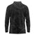 Hawaiian Kakau Art and Hisbiscus Tattoo Long Sleeve Polo Shirt Tribal Pattern-Black Gradient Style - Polynesian Pride