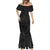 Hawaiian Kakau Art and Hisbiscus Tattoo Mermaid Dress Tribal Pattern-Black Gradient Style - Polynesian Pride