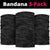 Hawaiian Kakau Art and Hisbiscus Tattoo Neck Gaiter Tribal Pattern-Black Gradient Style - Polynesian Pride