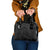 Hawaiian Kakau Art and Hisbiscus Tattoo Shoulder Handbag Tribal Pattern-Black Gradient Style - Polynesian Pride