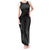 Hawaiian Kakau Art and Hisbiscus Tattoo Tank Maxi Dress Tribal Pattern-Black Gradient Style - Polynesian Pride