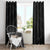 Hawaiian Kakau Art and Hisbiscus Tattoo Window Curtain Tribal Pattern-Black Gradient Style - Polynesian Pride