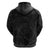 Hawaiian Kakau Art and Hisbiscus Tattoo Zip Hoodie Tribal Pattern-Black Gradient Style - Polynesian Pride