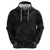 Hawaiian Kakau Art and Hisbiscus Tattoo Zip Hoodie Tribal Pattern-Black Gradient Style - Polynesian Pride