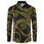 Hawaiian Kakau Art and Hisbiscus Tattoo Button Sweatshirt Tribal Pattern-Reggae Style - Polynesian Pride