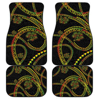 Hawaiian Kakau Art and Hisbiscus Tattoo Car Mats Tribal Pattern-Reggae Style - Polynesian Pride