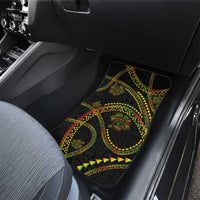 Hawaiian Kakau Art and Hisbiscus Tattoo Car Mats Tribal Pattern-Reggae Style - Polynesian Pride