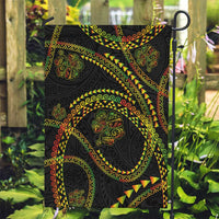 Hawaiian Kakau Art and Hisbiscus Tattoo Garden Flag Tribal Pattern-Reggae Style - Polynesian Pride