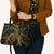 Hawaiian Kakau Art and Hisbiscus Tattoo Leather Bag Tribal Pattern-Reggae Style - Polynesian Pride