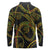Hawaiian Kakau Art and Hisbiscus Tattoo Long Sleeve Polo Shirt Tribal Pattern-Reggae Style - Polynesian Pride