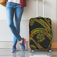 Hawaiian Kakau Art and Hisbiscus Tattoo Luggage Cover Tribal Pattern-Reggae Style - Polynesian Pride
